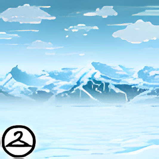 Dyeworks Blue: Snowy Mountaintop Background