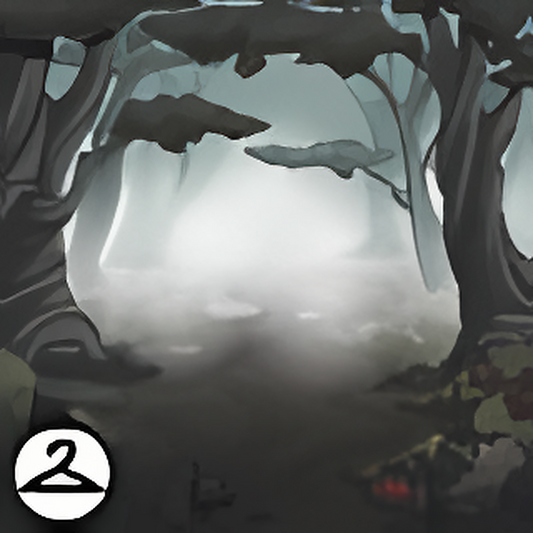 Gloomy Spring Clearing Background