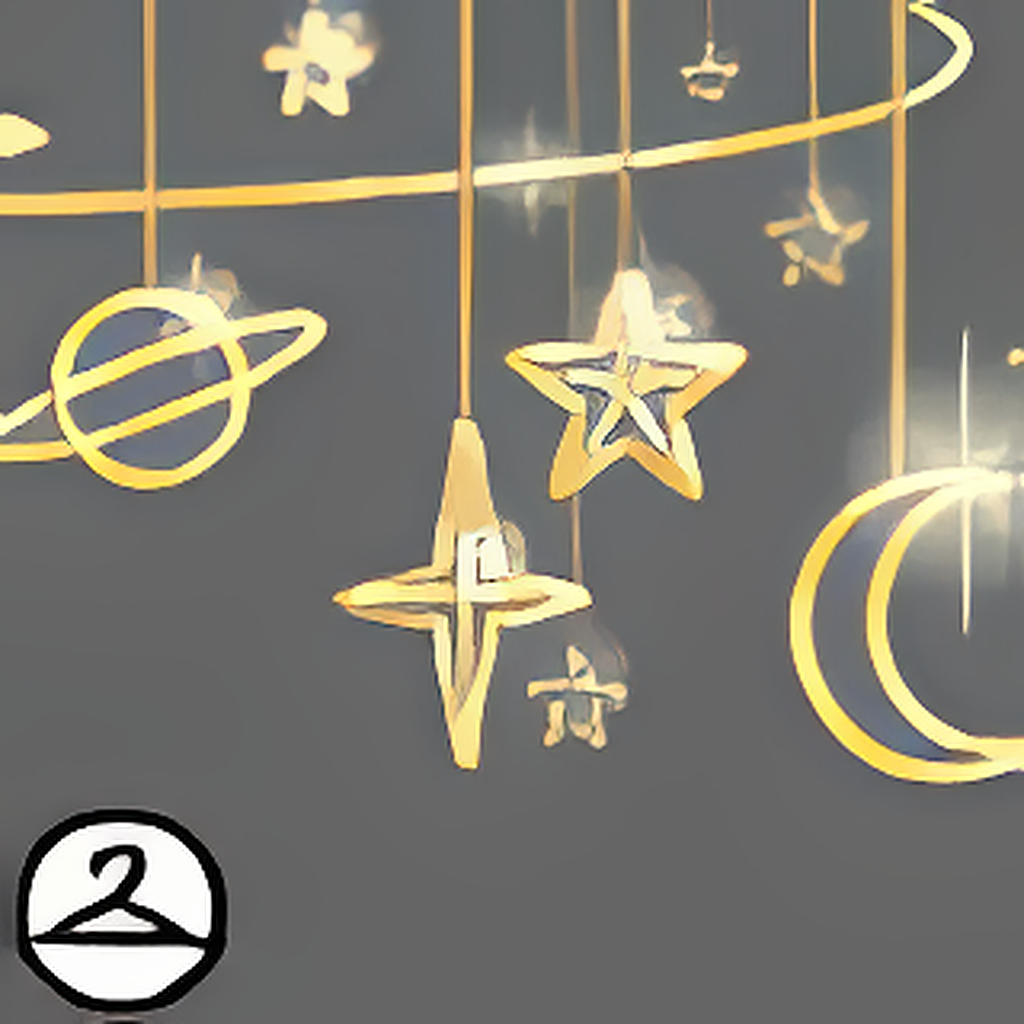 Gilded Star-Chart Garland
