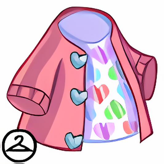 Metallic Heart Shirt and Cardigan