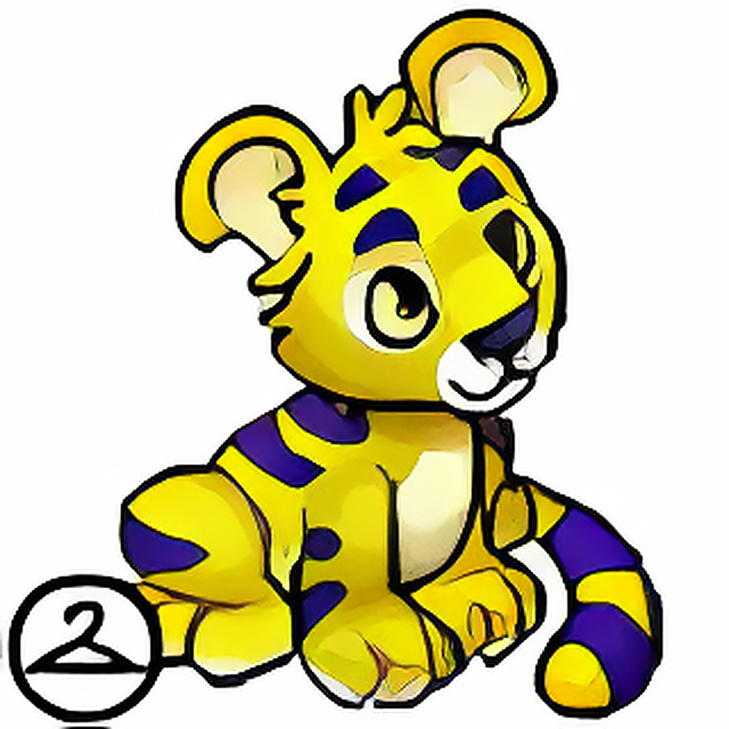 Habbo Hotel Yellow Kougra
