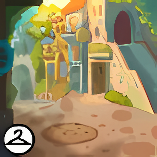 Colourful Polka Dot Town Background