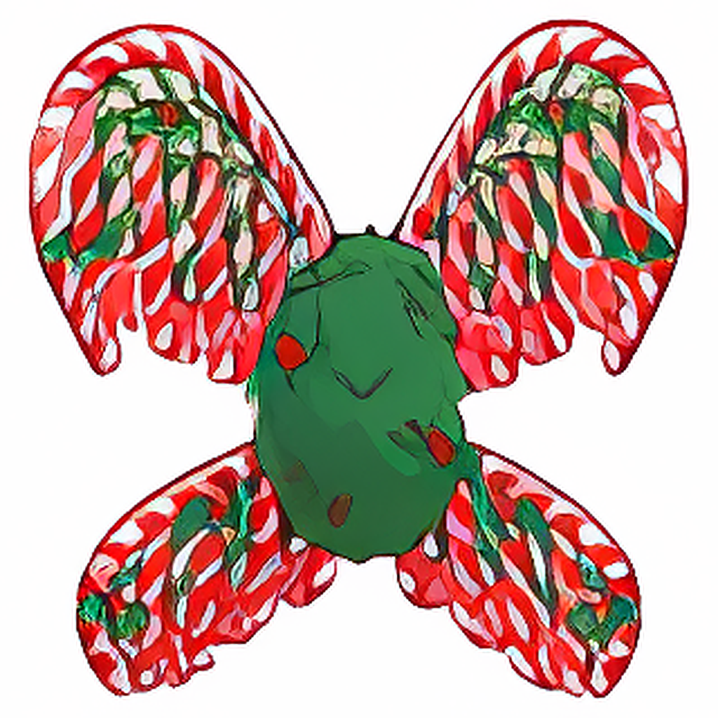 Holiday Striped Wings