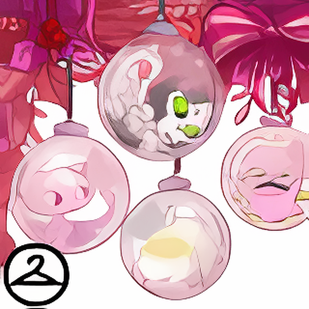 Pink Feline Petpet Holiday Garland