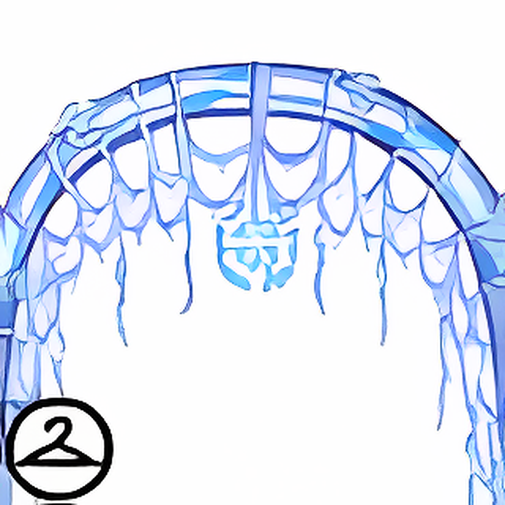 Blue Christmas Snowflake Arch