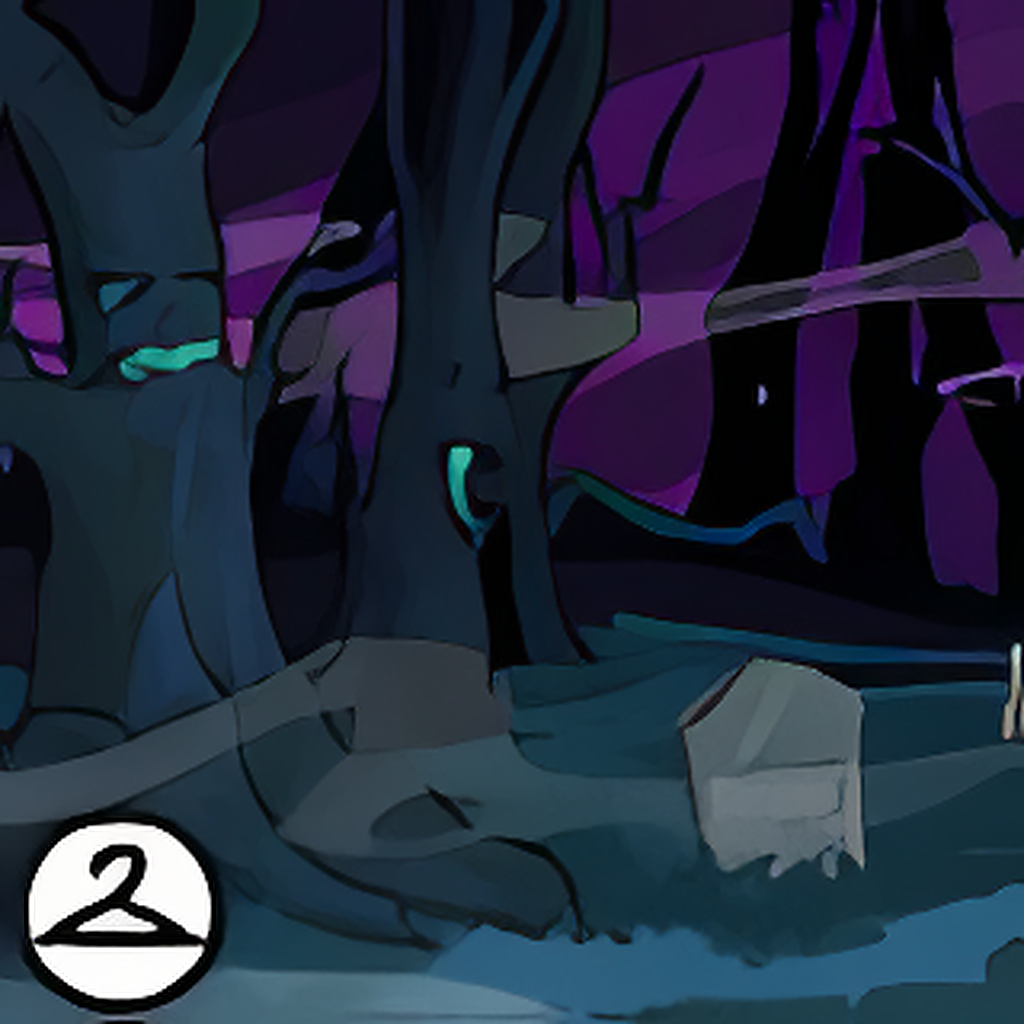 Misty Haunted Woods Trees Background