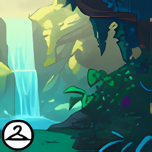 Enchanted Forest Waterfall Background