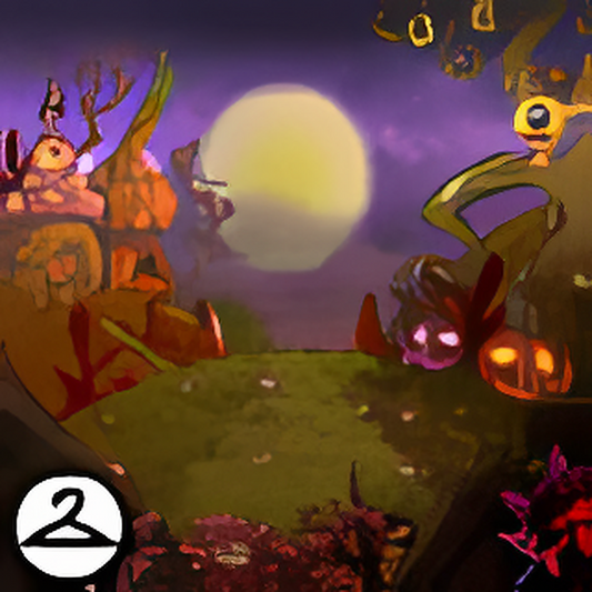 Whimsical Pumpkin Hill Background