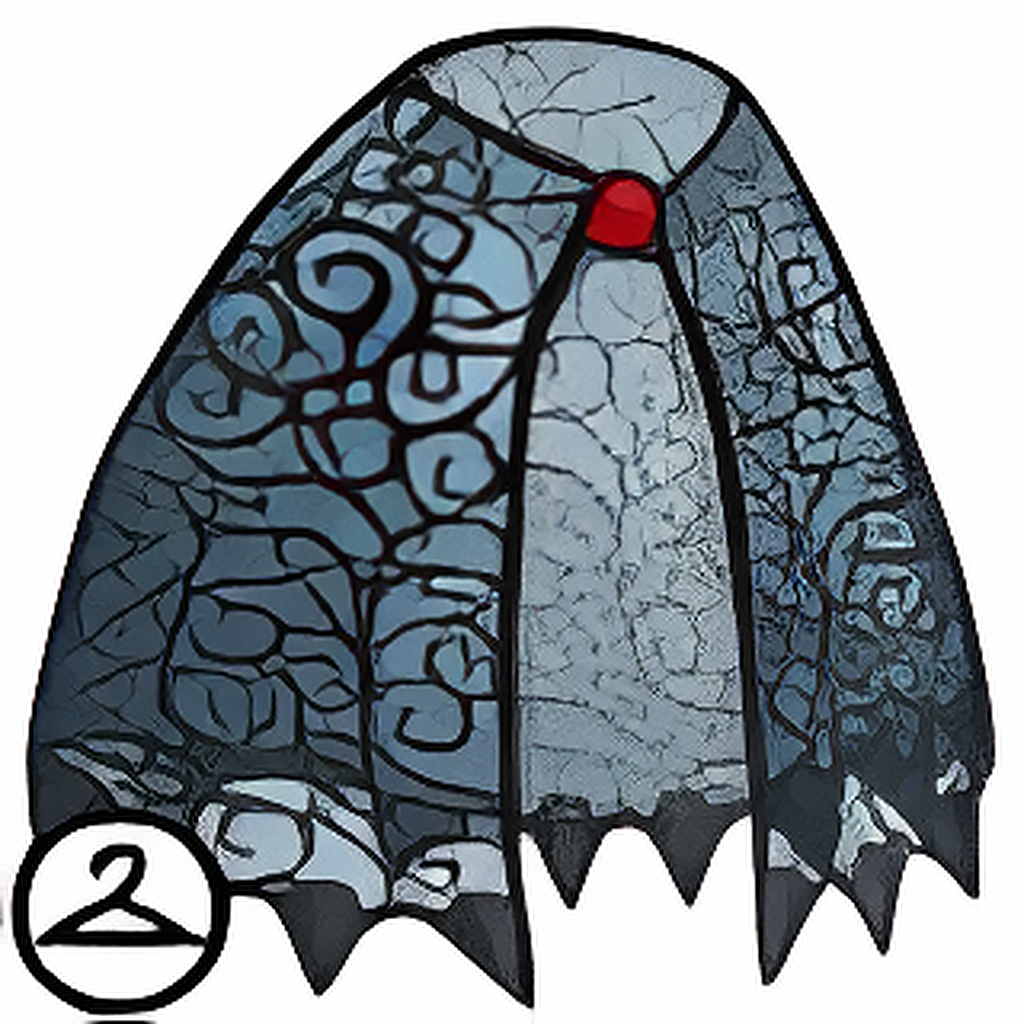 Premium Collectible: Spiky Black Lace Cape