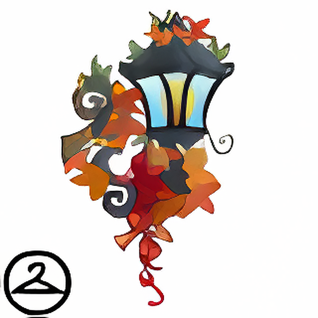 Autumn Leaf Lamp Post