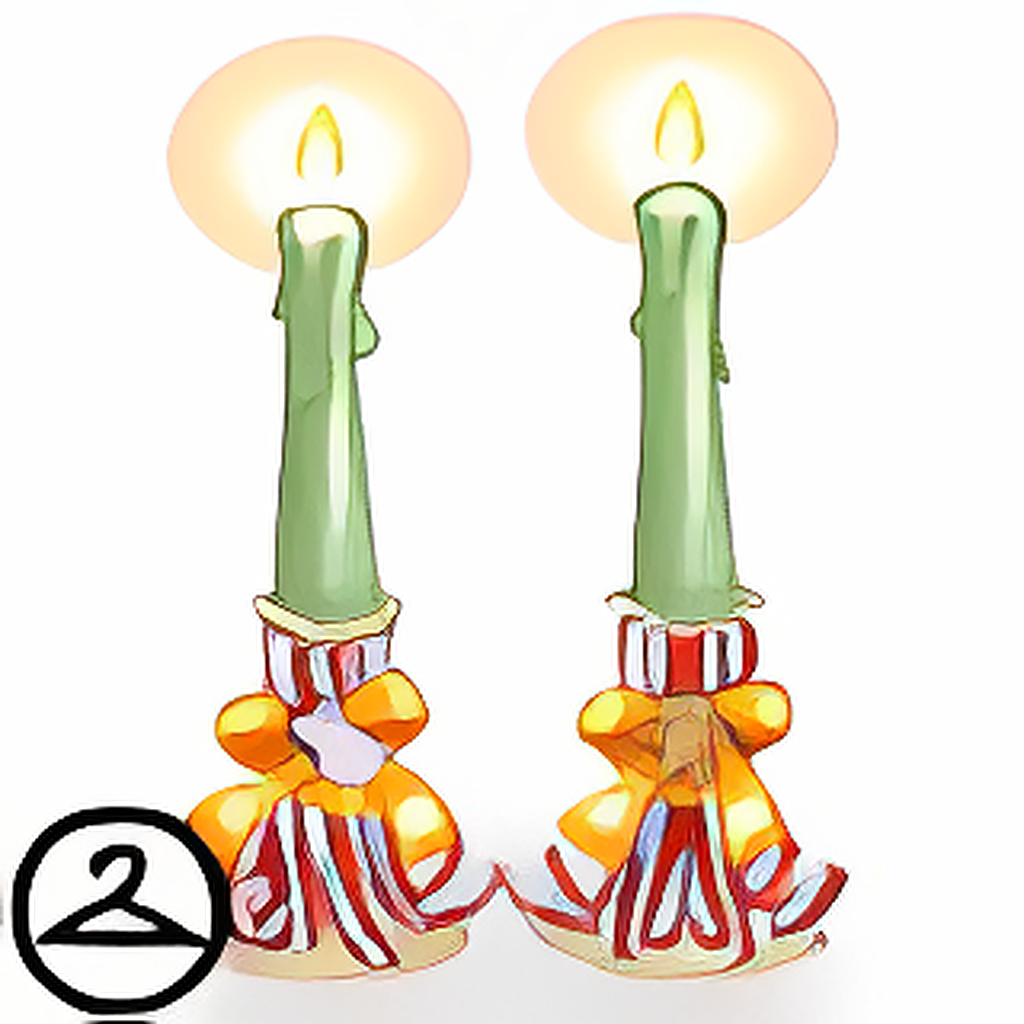 Candy Cane Candle Trinket