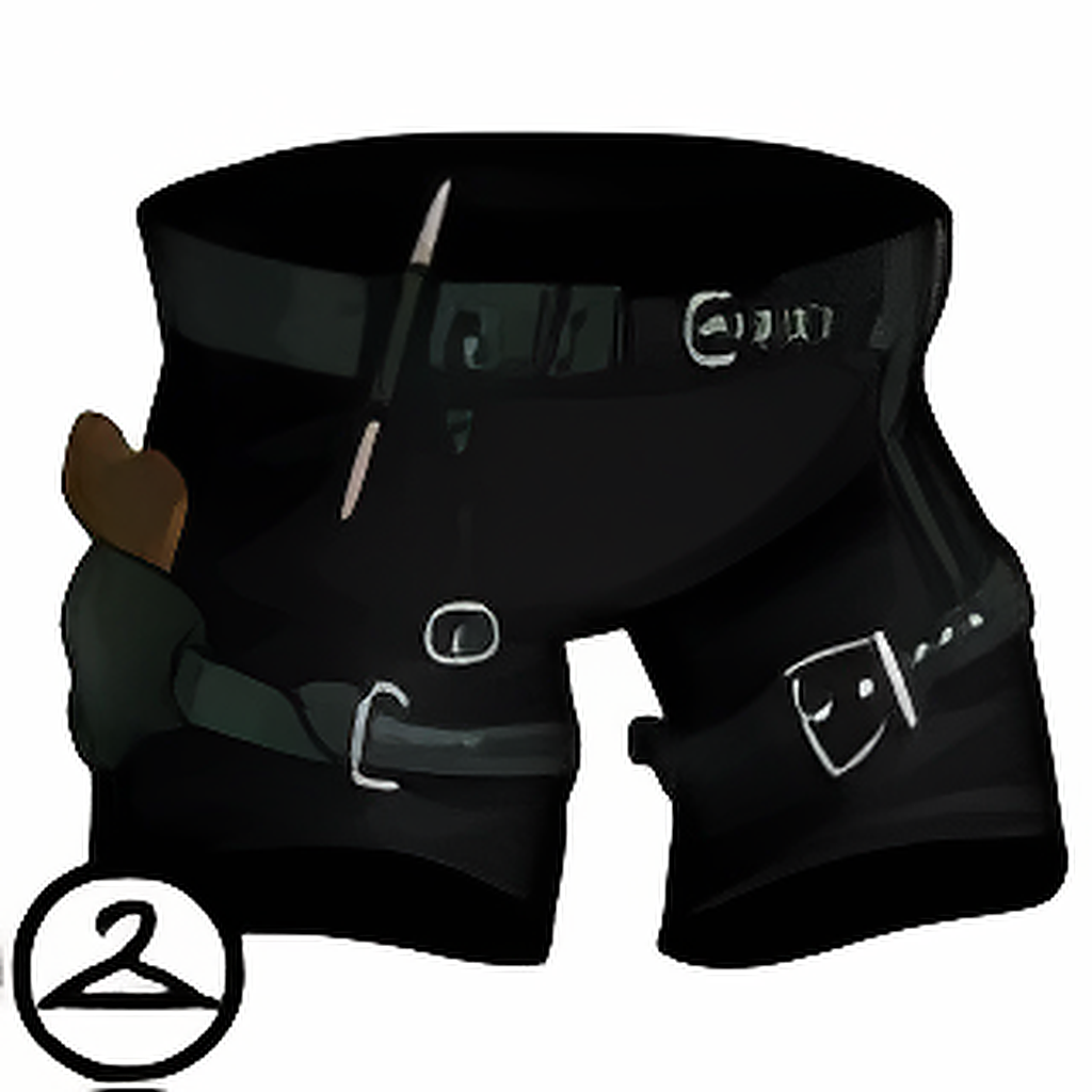 Black Leather Pants with Weapons Belt