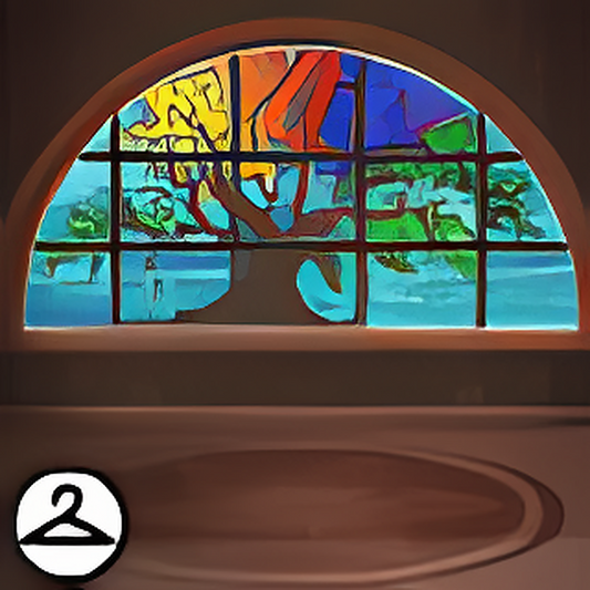 Brightvale Stained Glass Fall Leaves Background