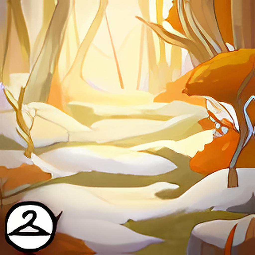 Snowy Fall Forest Background