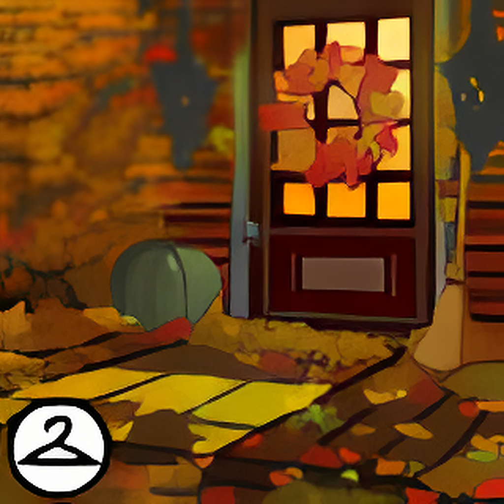 Cosy Autumn Front Porch Background