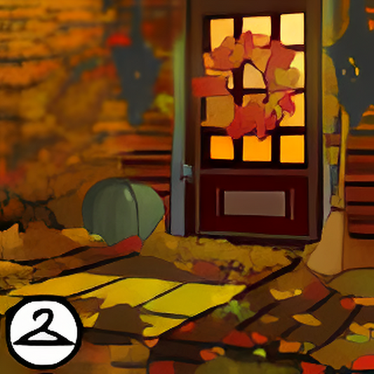 Cosy Autumn Front Porch Background