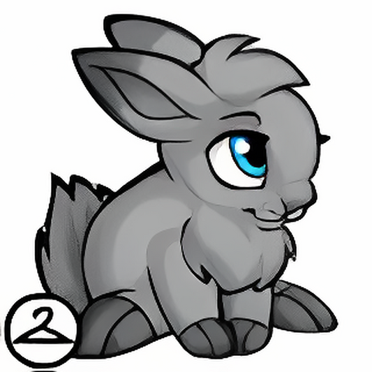Dyeworks Grey: Sitting Snowbunny Friend