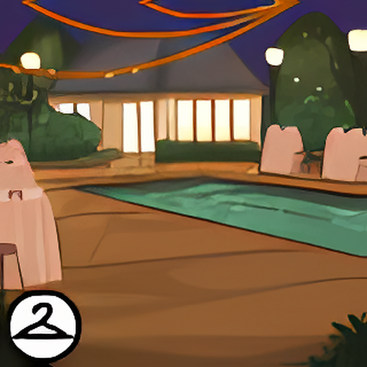 Nighttime Pool Party Background
