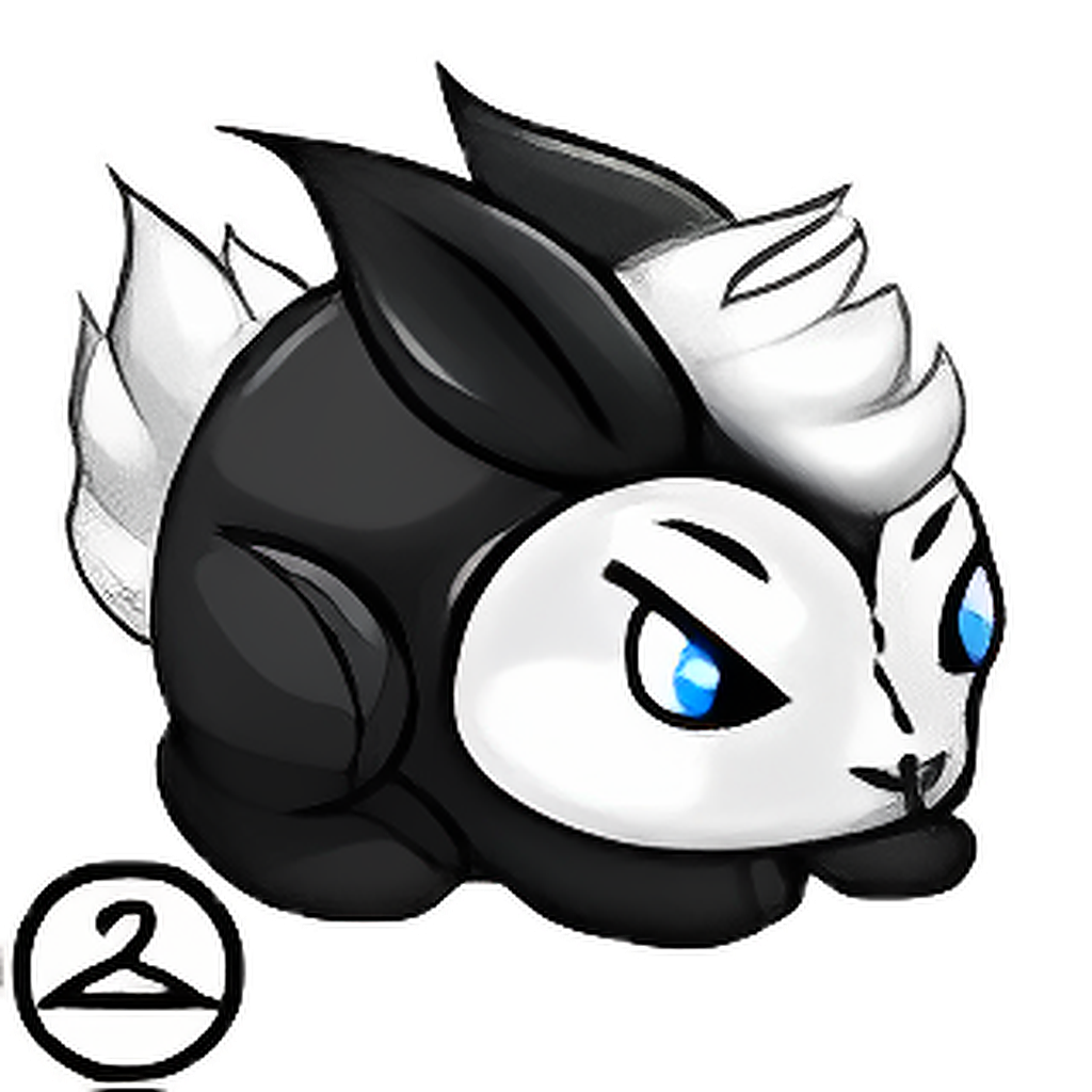 Gothic Snowbunny Handheld Plushie