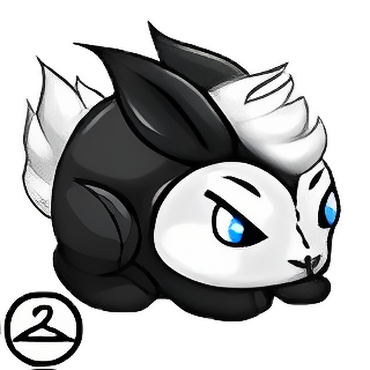 Gothic Snowbunny Handheld Plushie