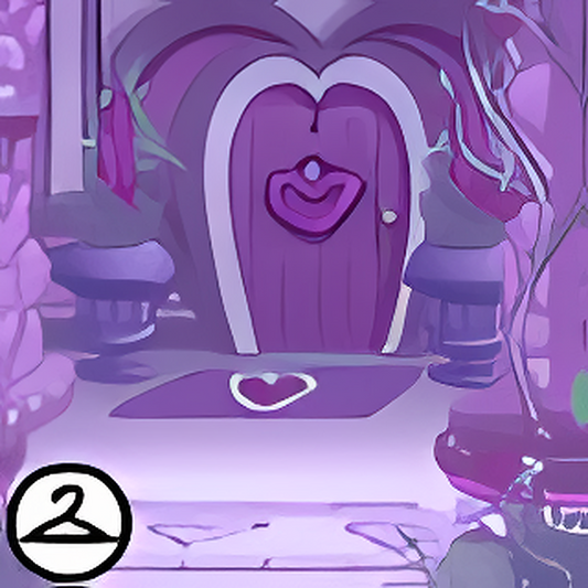 Dyeworks Purple: Enchanting Hearts Front Porch Background