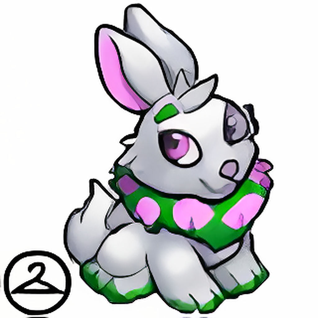 Habbo Hotel Green Cybunny