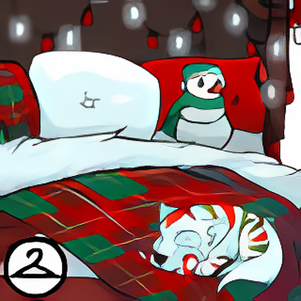 Cozy in a Winter Bed Trinket