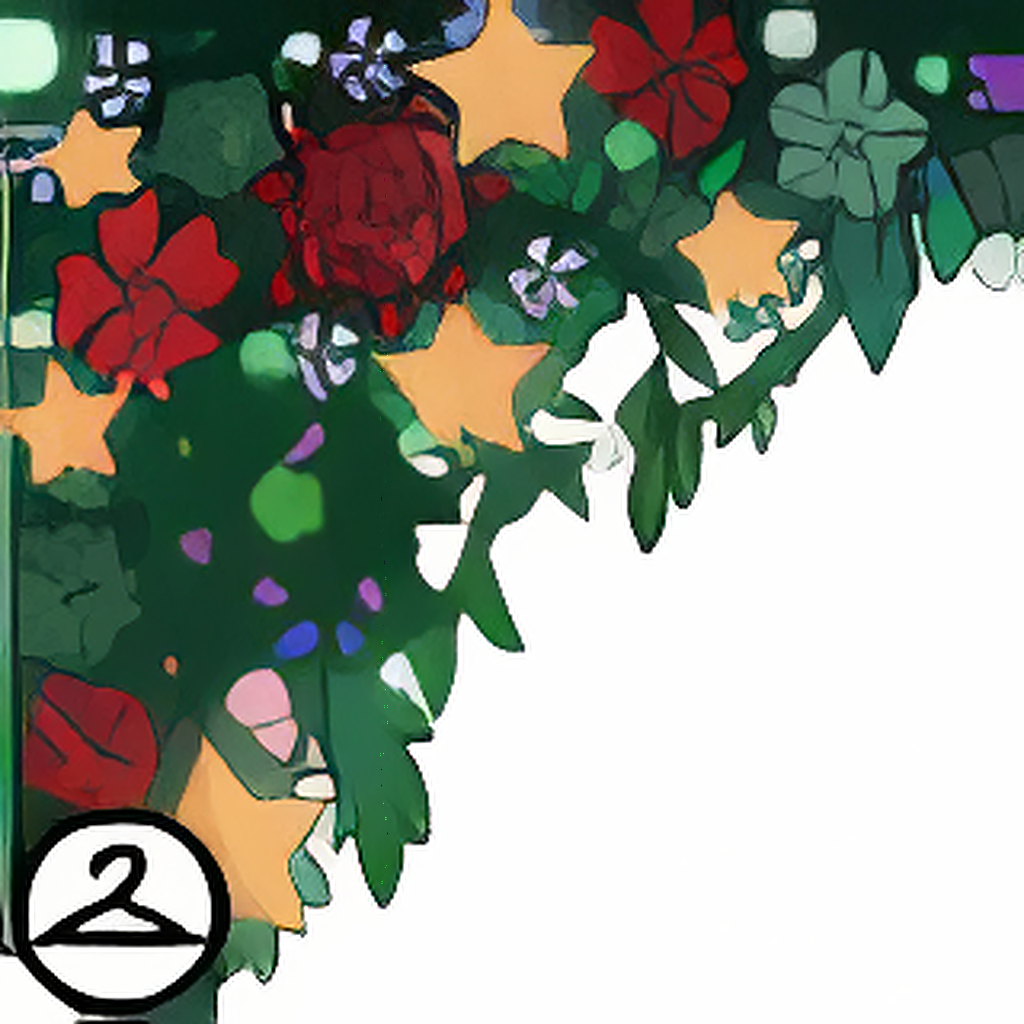 Dyeworks Green: Moon Flowers Garland