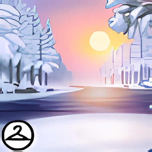 Winter Wonderland Sunset Background