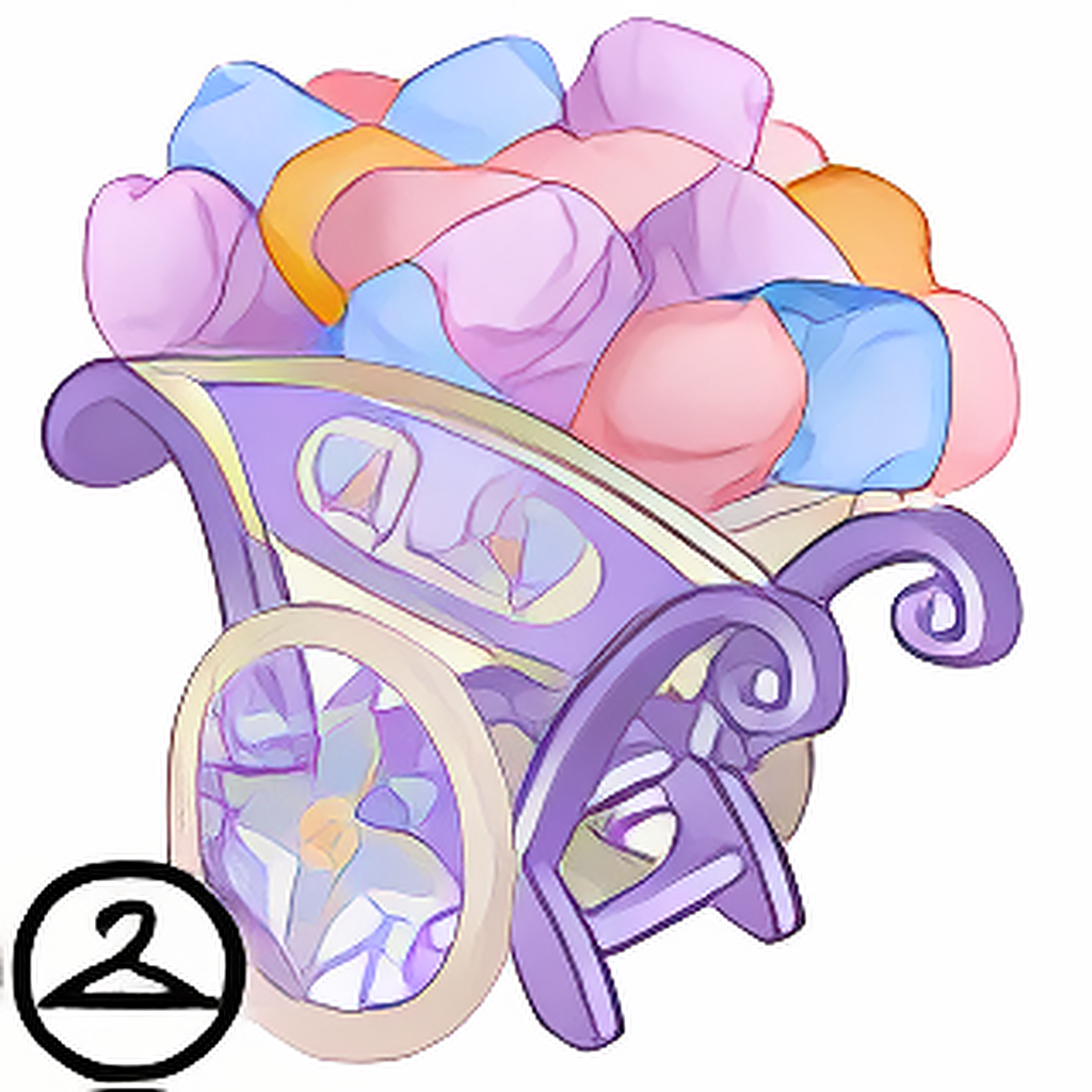 Pastel Cotton Candy Cart