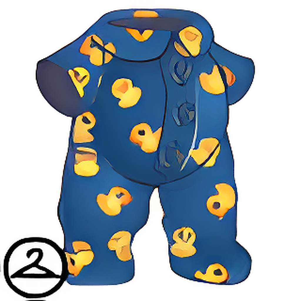 Dyeworks Dark Blue: Baby Rubber Ducky Pajamas