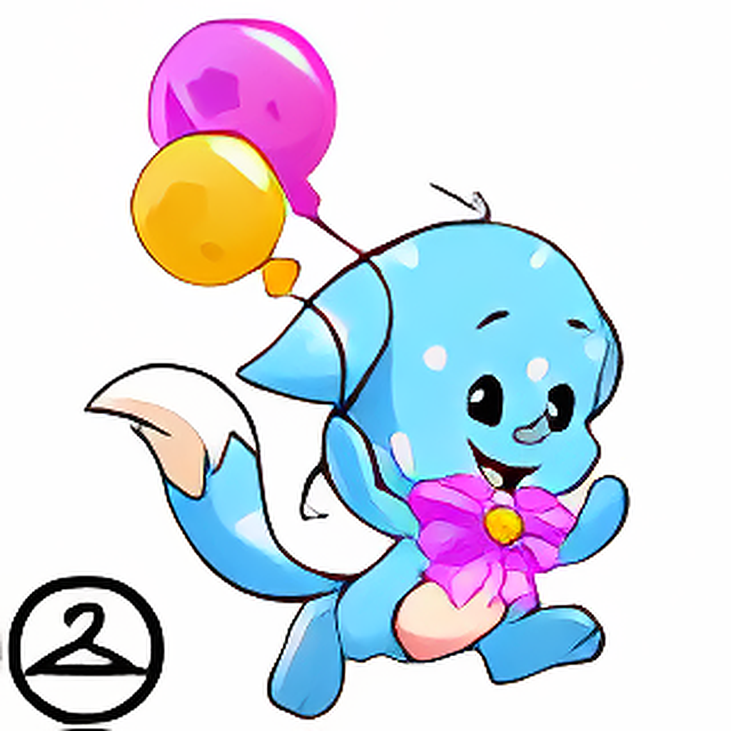 Prismatic Light Blue: Celebratory Anniversary Kacheek