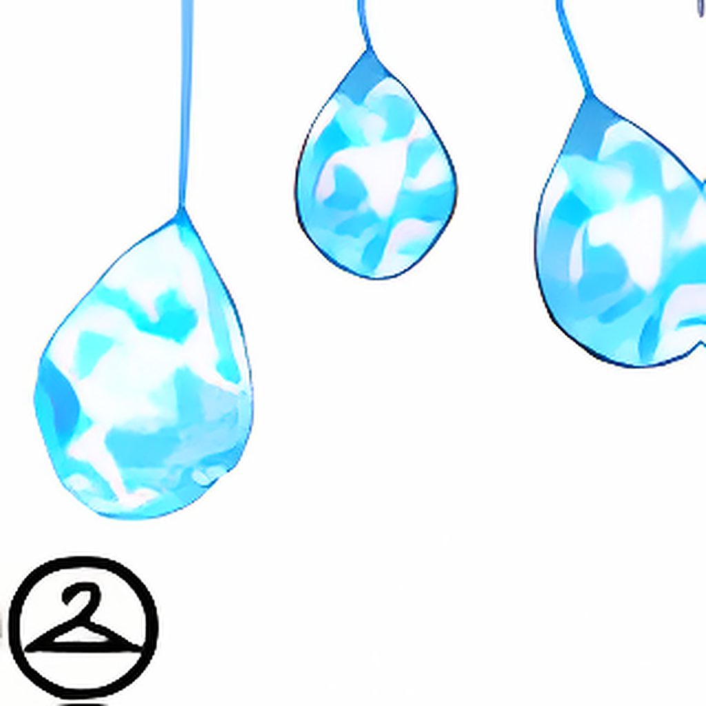 Premium Collectible: Glass Raindrops Suncatcher Garland