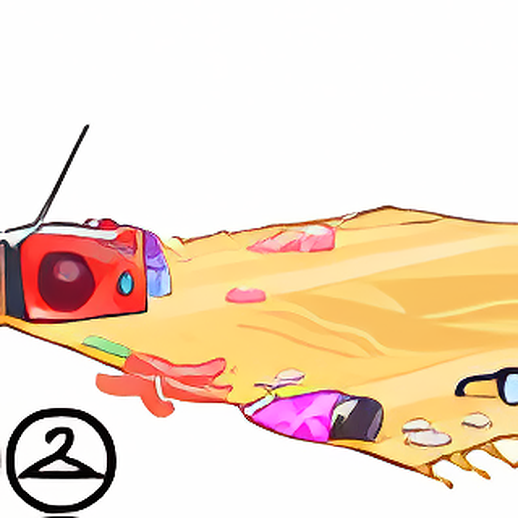 Sitting on a Beach Towel