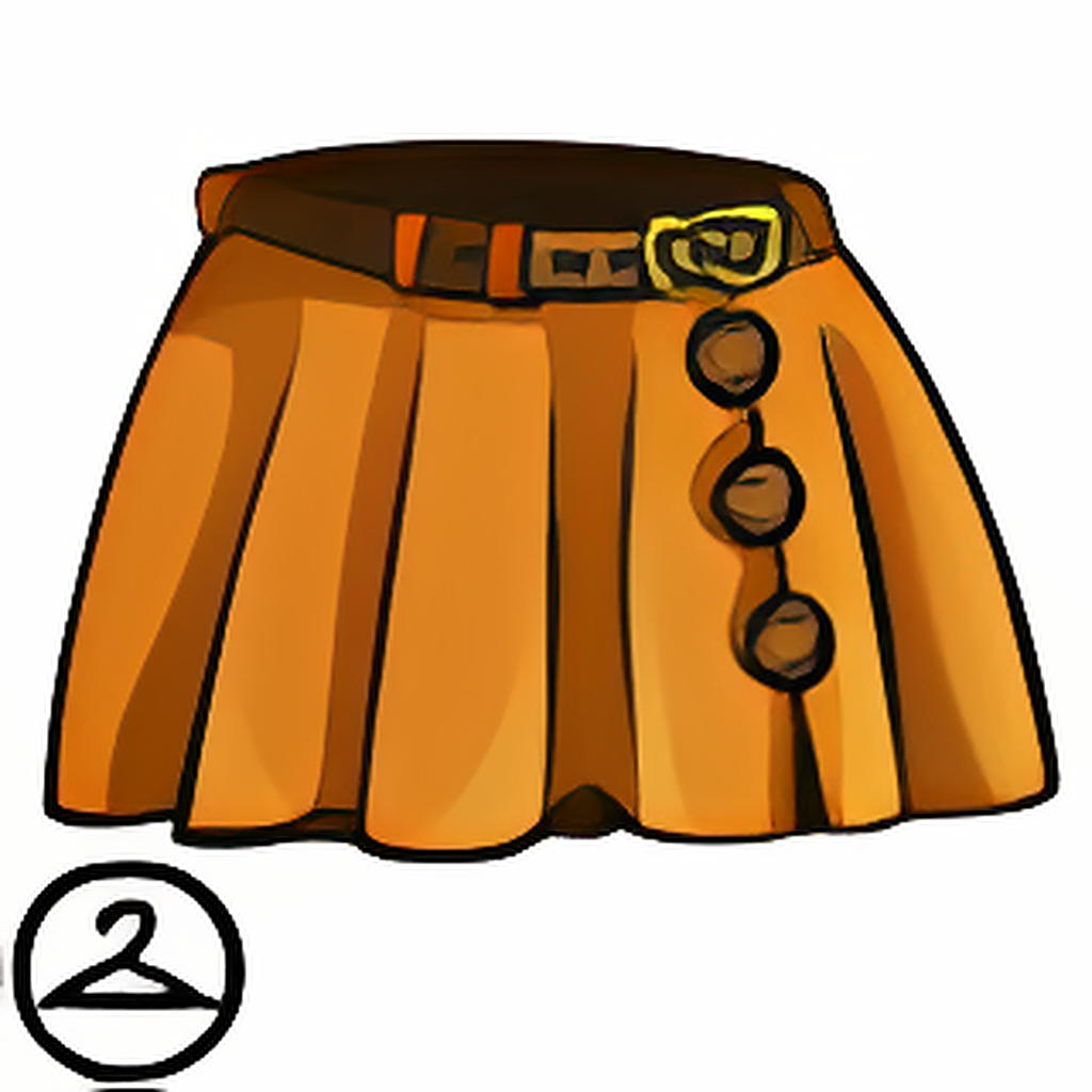 Buttoned Wool Skirt