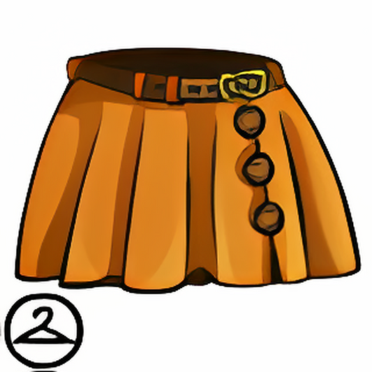 Buttoned Wool Skirt