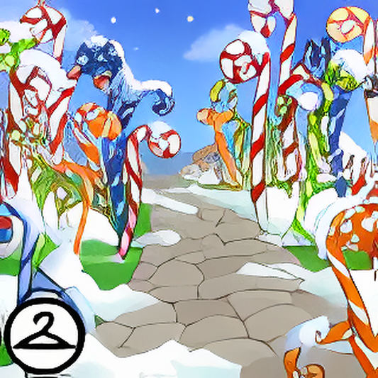 Candy Cane Path Background
