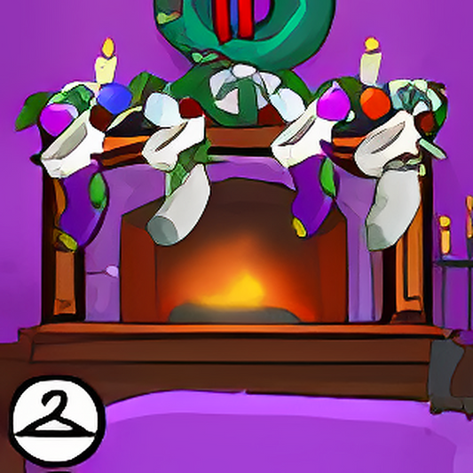 Dyeworks Purple: Holiday Fireplace Background