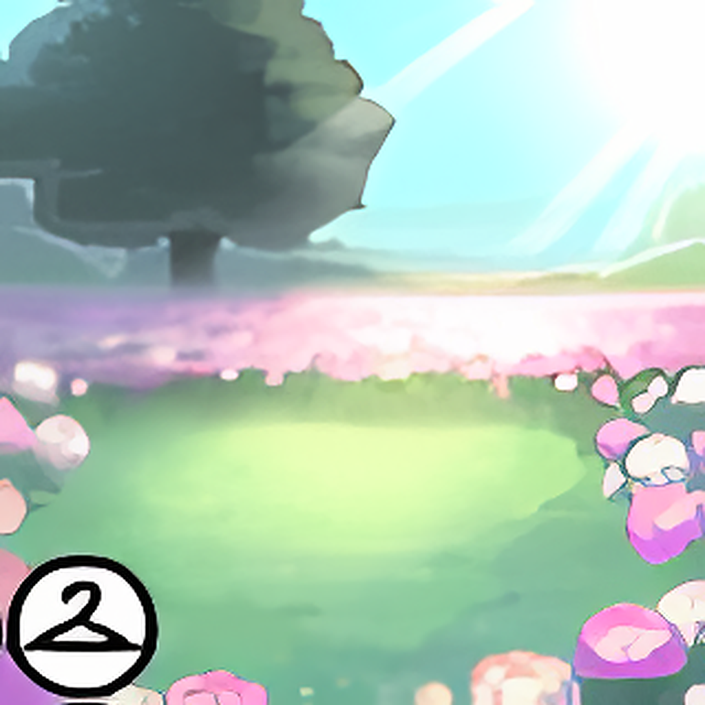 Clearing in a Plentiful Peony Field Background