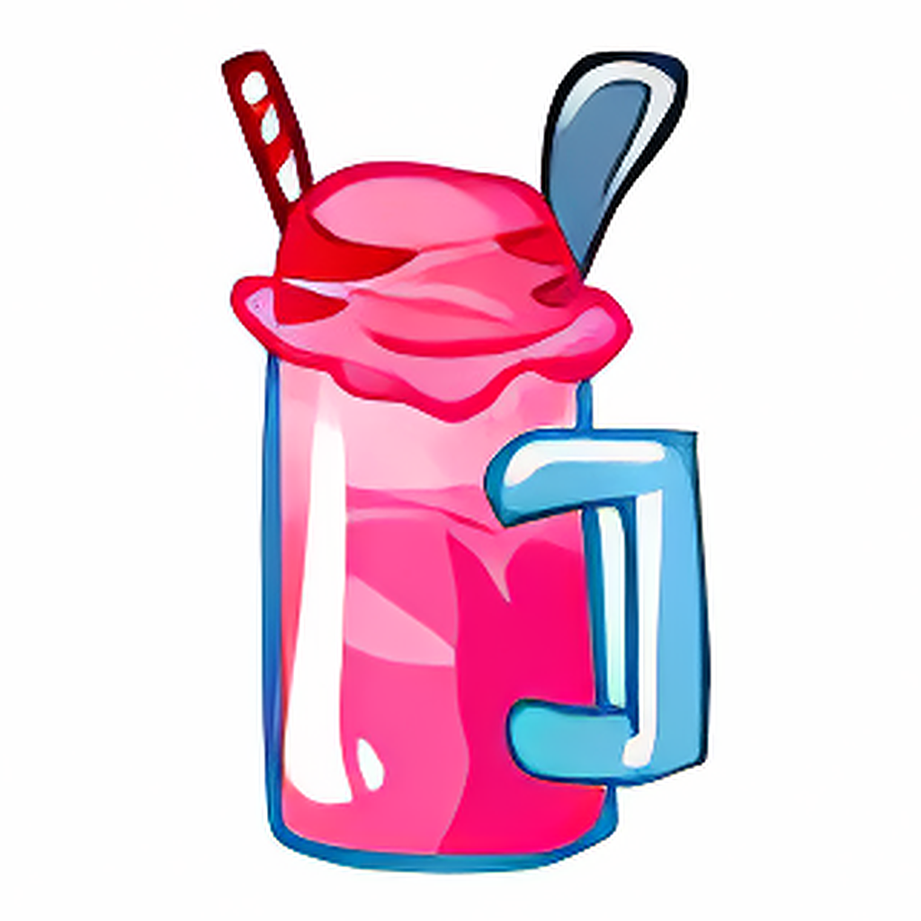 Pink Quiggle Ice Cream Float