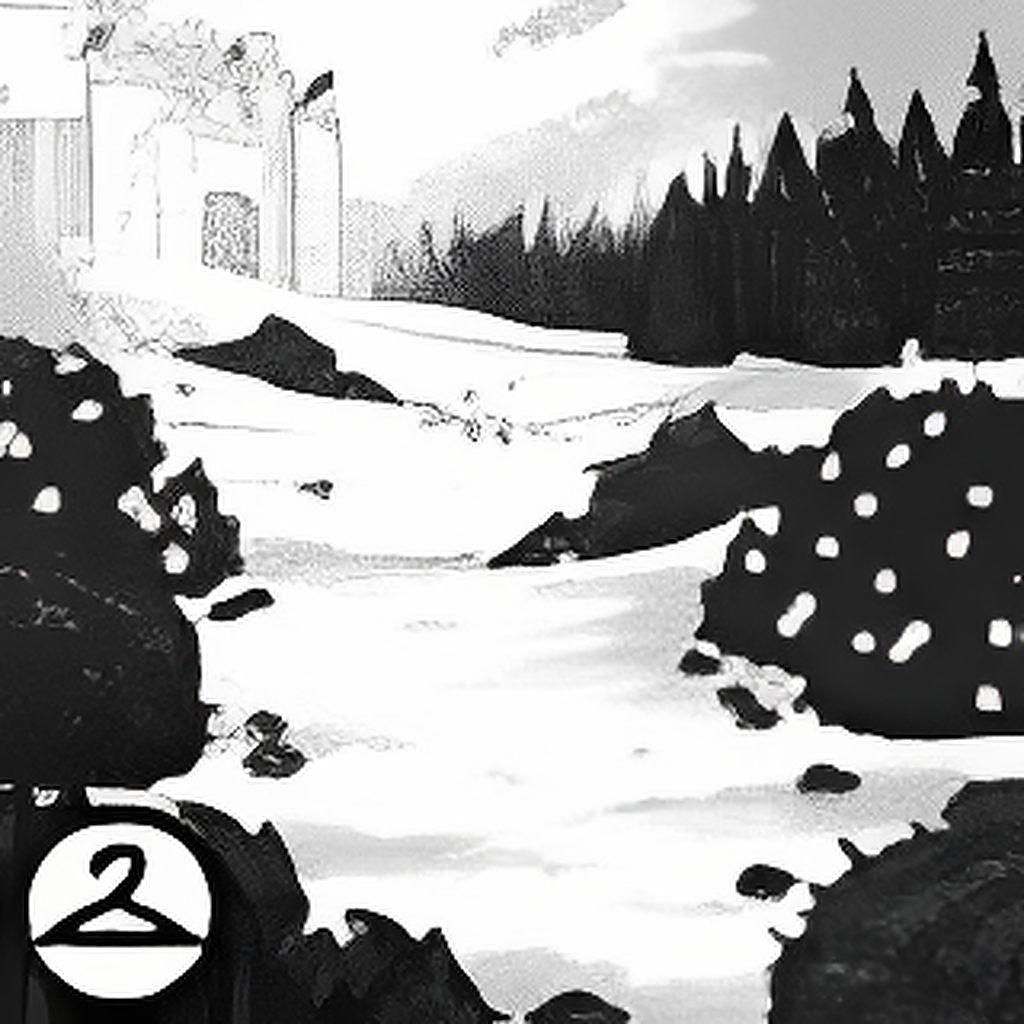 Black and White Castle Background