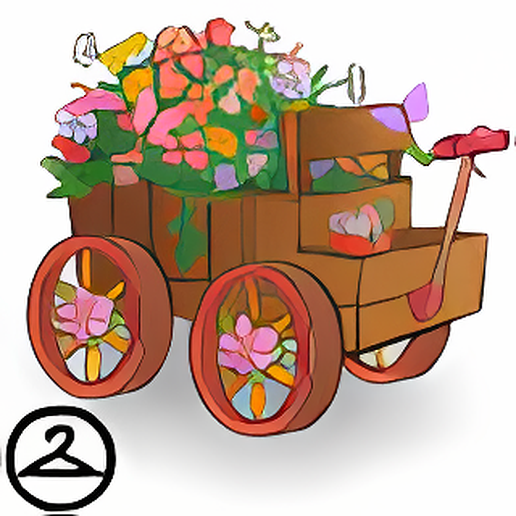 Spring Flower Cart