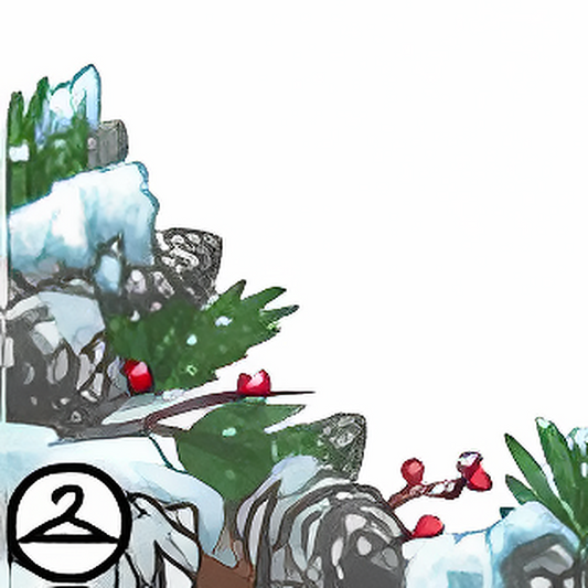 Dyeworks Silver: Snowy Pine Cone Foreground
