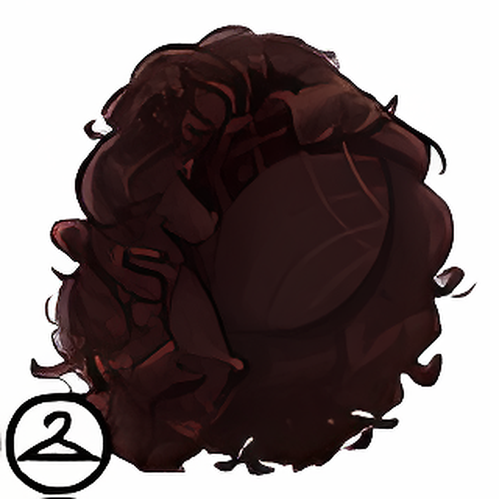 Dark Brown Curly Bobbed Wig