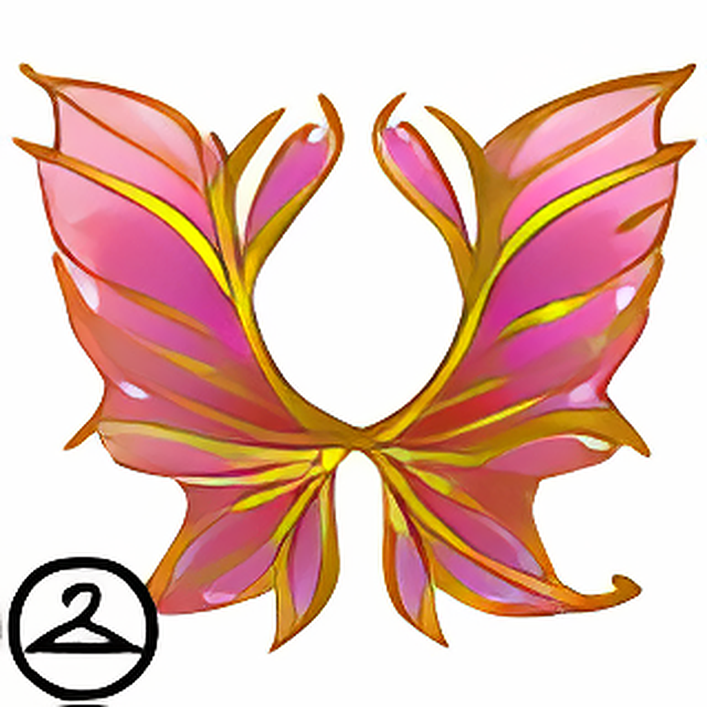 Gold Trimmed Valentines Wings