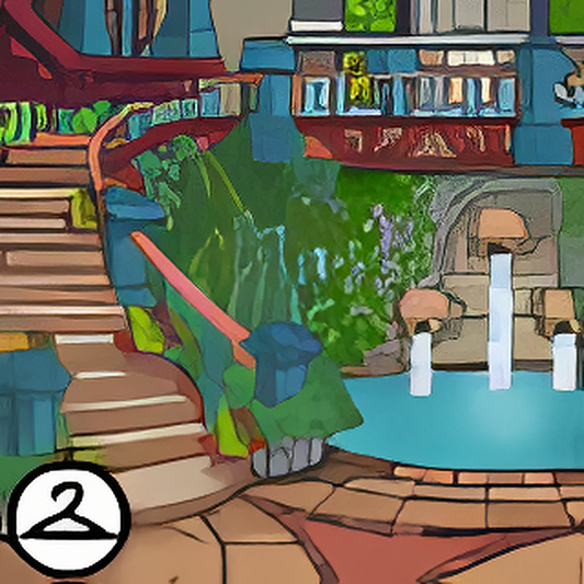 Garden Staircase Background