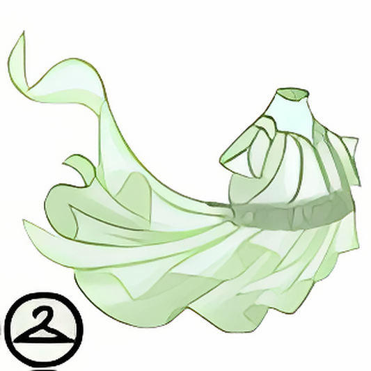 Dyeworks Green: Maraquan White Beaded Gown