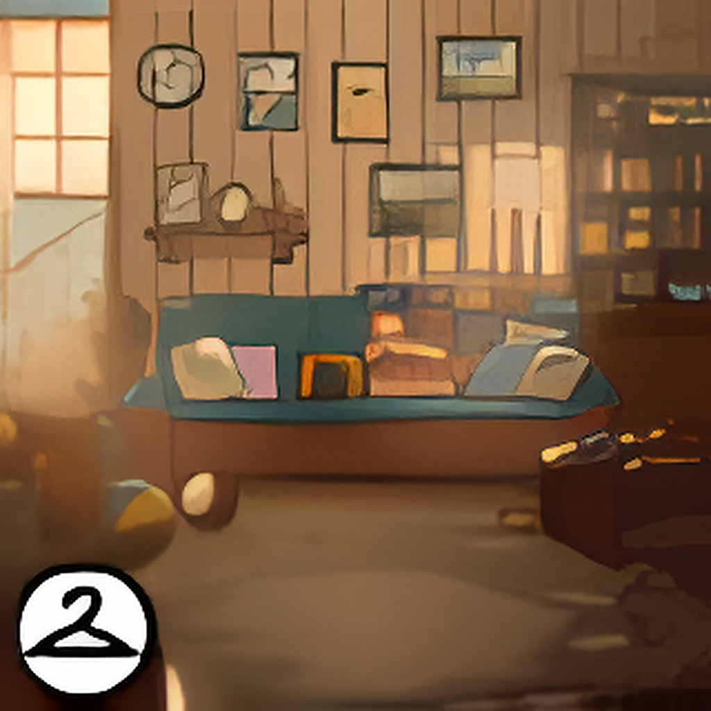 Retro Living Room Background