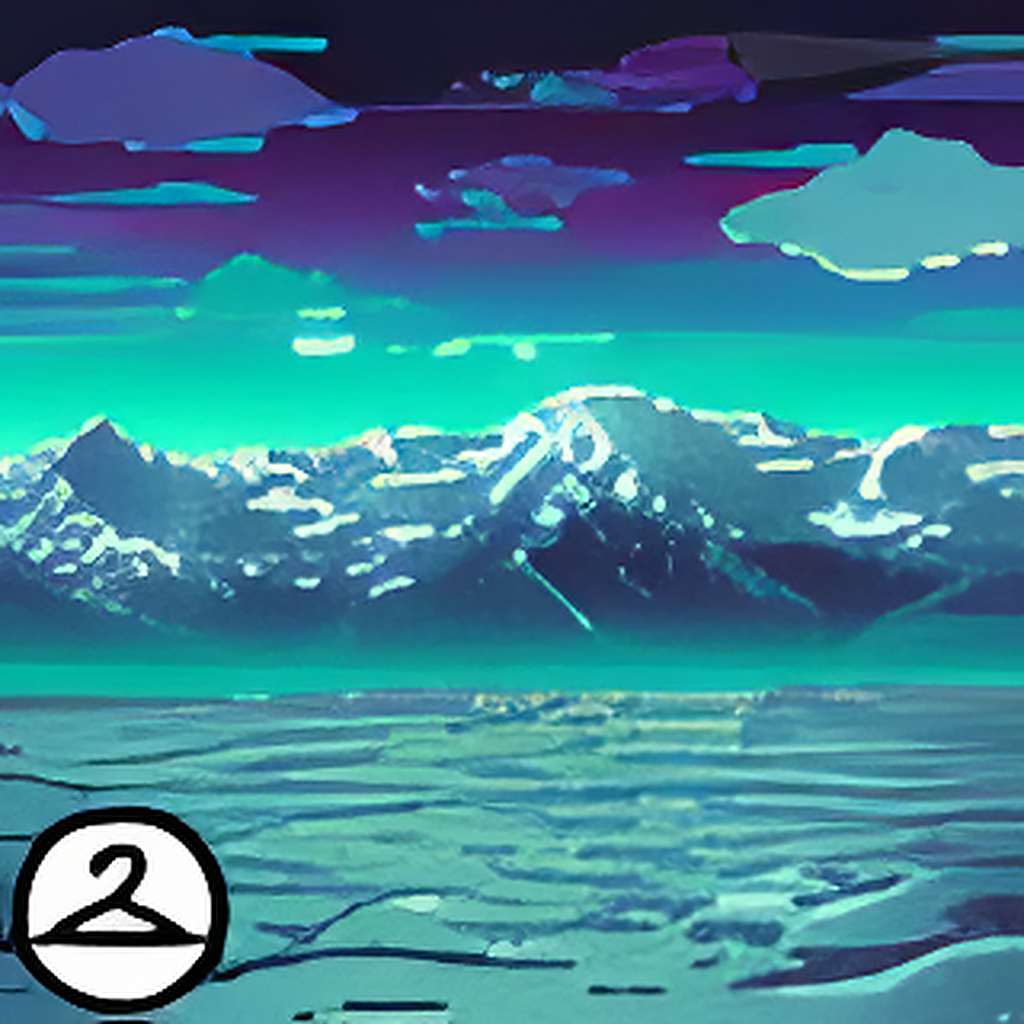 Dyeworks Aurora Borealis: Snowy Mountaintop Background