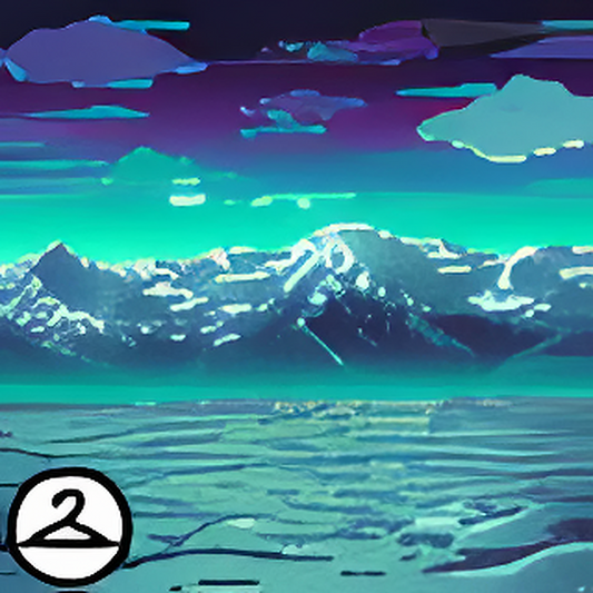 Dyeworks Aurora Borealis: Snowy Mountaintop Background